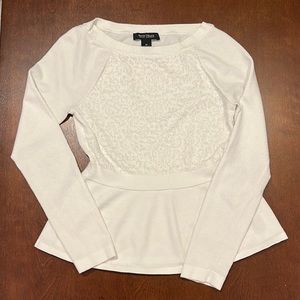 White House Black Market Peplum Sweater XS